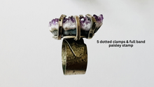 Load image into Gallery viewer, Handmade & Stamped Amethyst and Druzy Rings