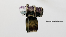 Load image into Gallery viewer, Handmade & Stamped Amethyst and Druzy Rings