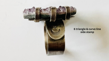 Load image into Gallery viewer, Handmade & Stamped Amethyst and Druzy Rings
