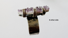 Load image into Gallery viewer, Handmade &amp; Stamped Amethyst and Druzy Rings
