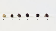 Load image into Gallery viewer, Handmade &amp; Stamped Amethyst and Druzy Rings
